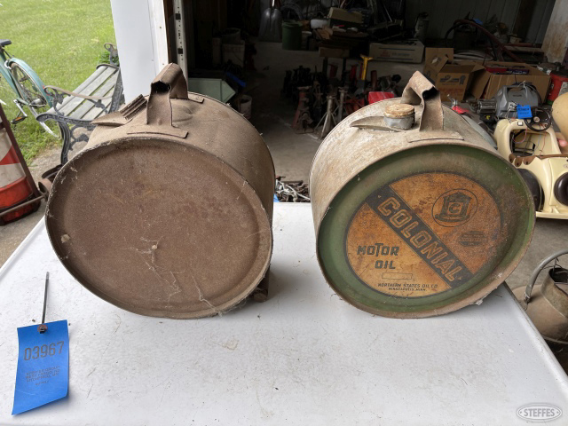 2- vintage rocker oil cans
